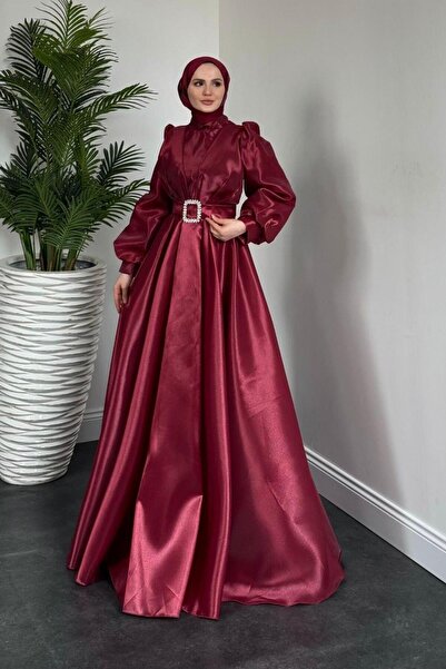 Şulemoda Giyim Βραδινό φόρεμα πριγκίπισσας μπορντό