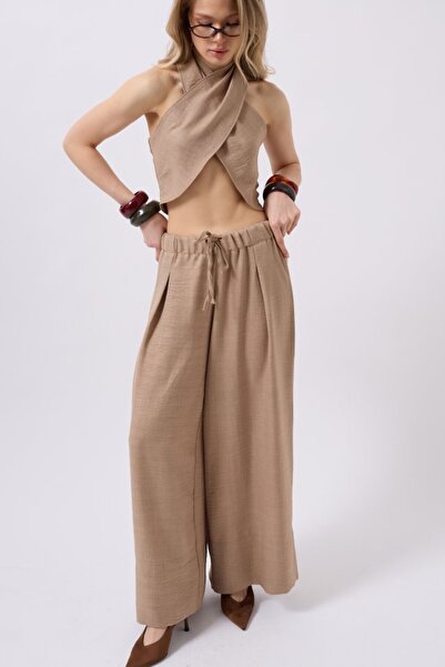 Nnstartshopping Low Waist Oversize Linen Trousers