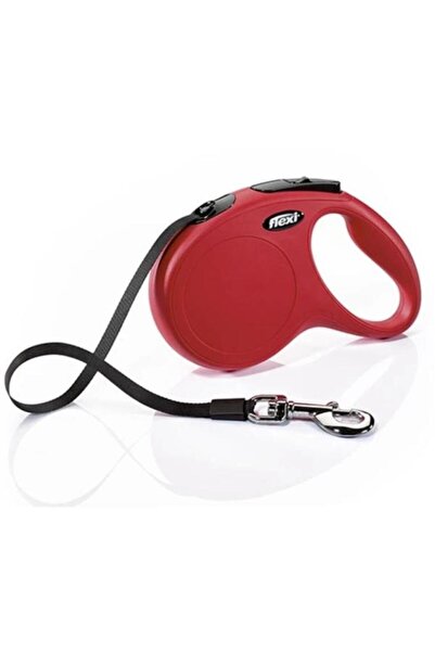 Flexi New Classic Şerit Otomatik Köpek Gezdirme Tasması Medium Kırmızı 5 Mt C...