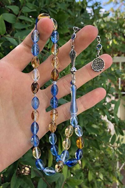 Rana Silver مسبحة صلاة رجالية من العنبر البودرة - ميريلي، إم جي دي 20203016