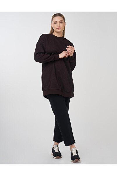 Kayra Dokulu Basic Sweatshirt Kahve