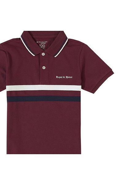 Giordano Kids' Cotton-Lycra Slim Fit Polo