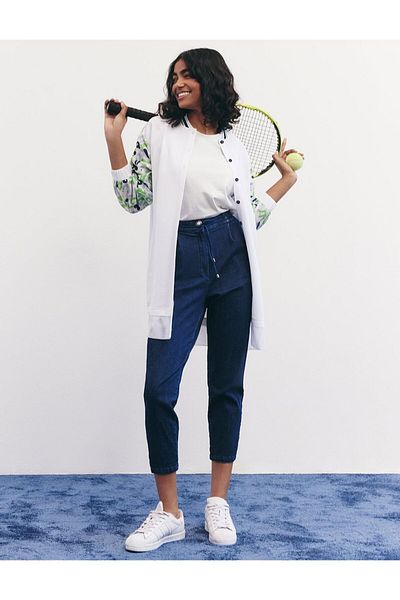 KYR Linen Blended Printed Tunic Optical White
