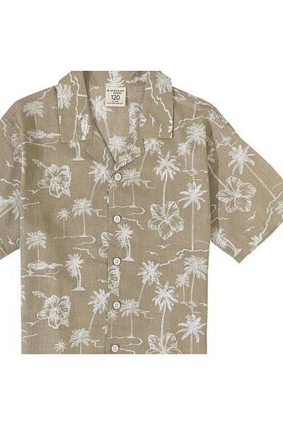 Giordano Kids Linen Cotton Short Sleeve Shirt - Relaxed Fit