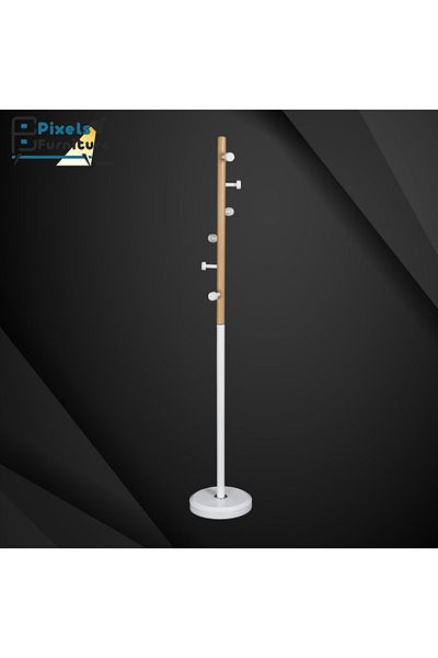 PixelsFurniture Pixel Furniture Modern Design Metal Clothes Hanger with 6 Hooks for Hanging Clothes and Scarves