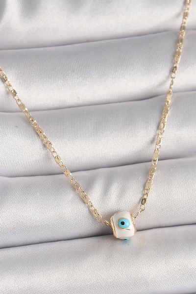 Store Brass Gold Color Evil Eye Bead Figure Women's Necklace