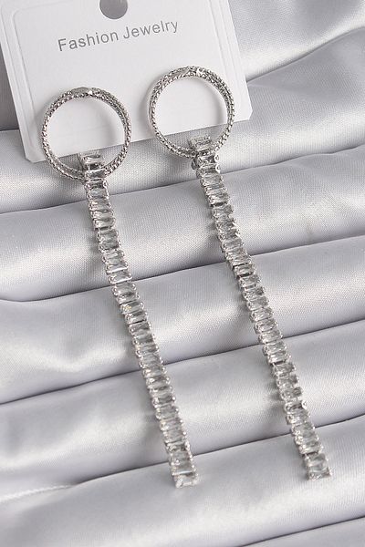 SeyCey.co Brass Gold Color Zircon Stone Waterway Model Women's Earrings