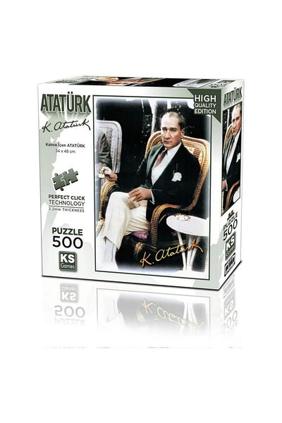 Ks Games 20060 Ataturk Drinking Coffee 500 Piece Puzzle -