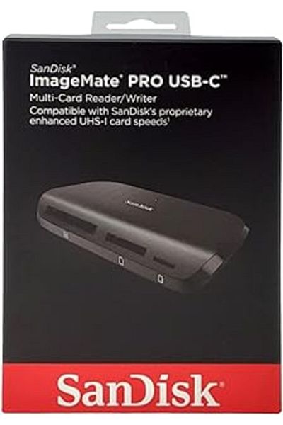 Mu Art Ahşap Sandisk Imagemate Pro Usb-C Multi-Card Card Reader Sddr-A631-Gngnn, Black