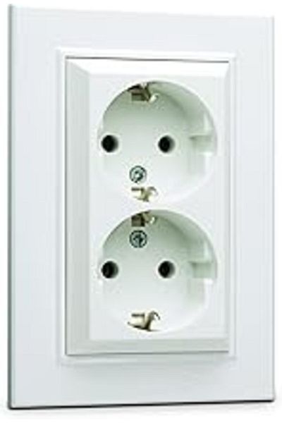 MAKEL Karea Double Grounded Socket White
