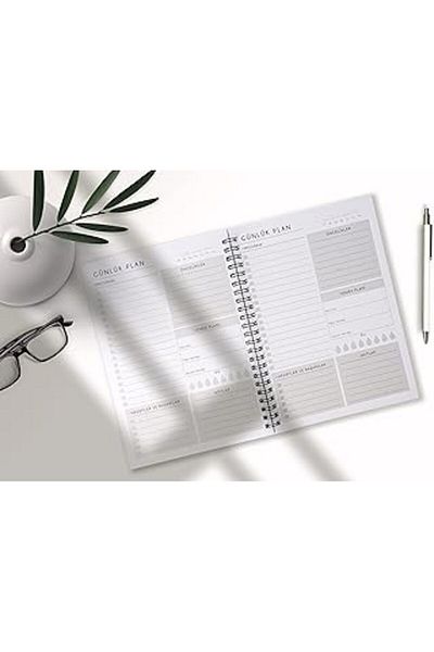 DERİK Difference Promotion 120-Day Undated Spiral Planner - A5 Size, 60 Sheets (120 Sheets), 90 Gr. Ivo