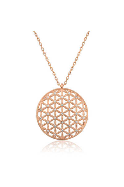 bercanem 925 Ayar Gümüş Yaşam Çiçeği Kadın Gümüş Kolye