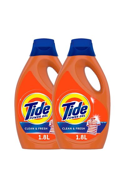 Tide Automatic Power Gel Clean & Fresh 2 x 1.8 Litres