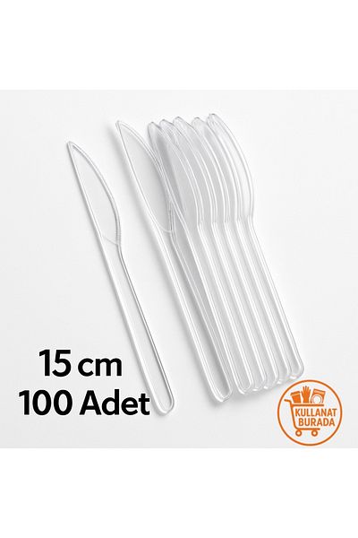 Filli Boya سكين بلاستيك 100 قطعة سكين بلاستيك شفاف