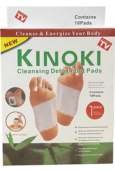Kinoki ضمادات القدم لإزالة السموم - لصقات تنظيف طبيعية بالأعشاب لإزالة السموم (10 ضمادات)