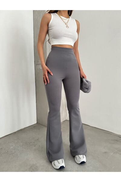 cicekhomedekor Spanish Leg Crepe Fabric Leggings High Waist Pants Big Battal Size 2xl 3xl 4xl 5xl