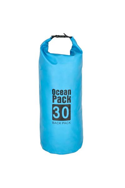 TECOS Rucsac impermeabil de tip drybag, Tecos, capacitate 30 L, albastru, pentru activitati de exterior