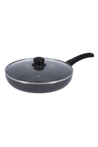 DELCASA 26 CM Non Stick Aluminium Deep Fry Pan with Lid 26x5 CM