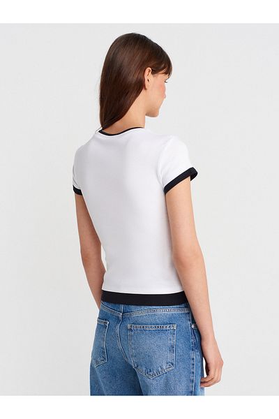 Dilvin 31859 Couple Look T-Shirt-White