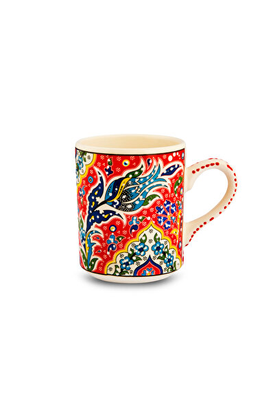 Nicaea Home Handmade Ceramic Mug Organic Paint Tulip Figure