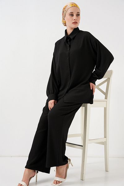 Bigdart Γυναικείο Πλεκτό Hijab Κάτω Σετ 6711 - Μαύρο