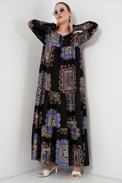 Bigdart 1947 Gemustertes langes Kleid - M. Braun