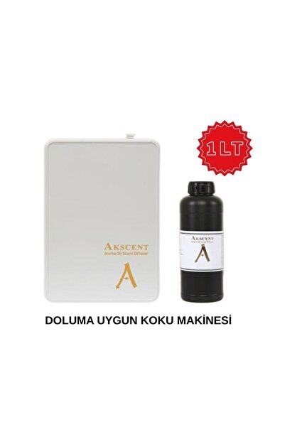 AKSCENT Smart Doluma Uygun Koku Makinesi Ve 1 lt Dark Sapphire Koku Esansı Set