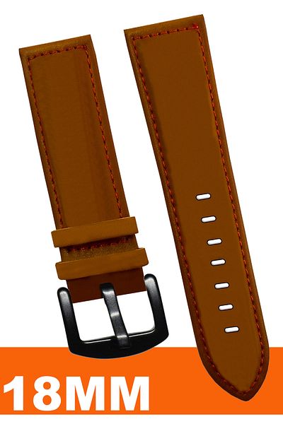 COBRA 18mm Leather Watch Band Strap Compatible with Fossil-Welder-Casio-Seiko-Omega-Armani Watch