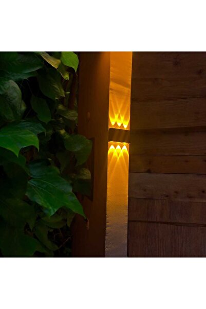 fullreyon 12 Watt Amber Işık Ledli, Elektrikle Çalışır, Bahçe - Villa Duvar A...