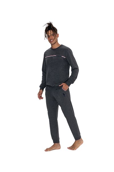 U.S. Polo Assn. U.S. Polo Assn. Men's Anthracite Pajama Set with Dowry Box - Arass18W92W1W
