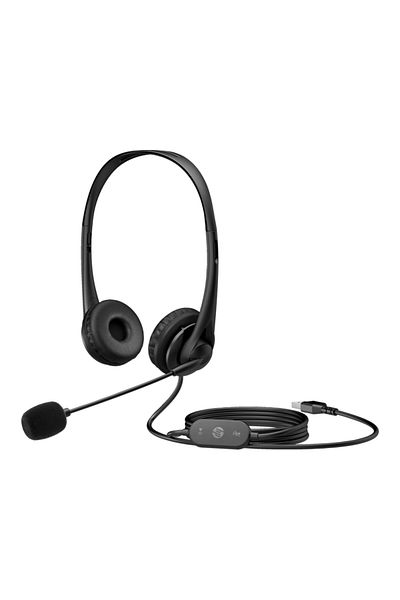 HP Stereo USB Headset G2 with Noise-Cancelling Microphone and In-Line Controls for Clear Audio