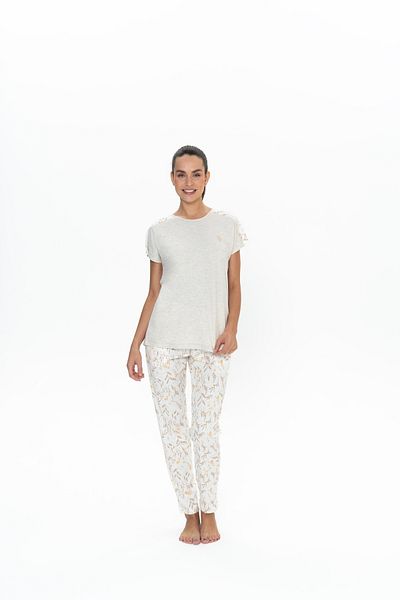 U.S. Polo Assn. U.S. Polo Assn. Women's Beige Mlnj. Comfortable Pajama Set - Arass20J06W3J