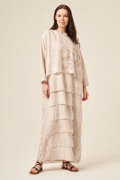 Ceremony Layered Kalimnos Dress 5766 Stone