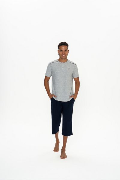 U.S. Polo Assn. U.S. Polo Assn. Men's Half Placket Gray Pajama Set - Arass18J88W7J