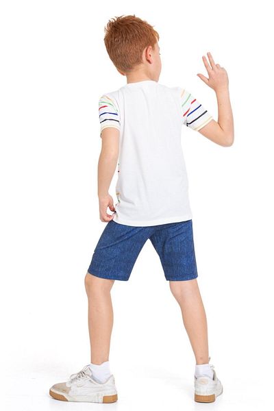CiciTime Çocuk Modası Boy's Capri Casual Set with Summer Shorts