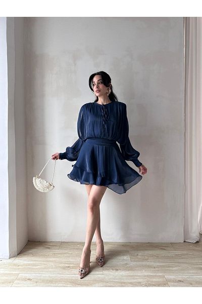 Mooi Butik Μίνι φόρεμα REOSA 5463 - Navy Blue
