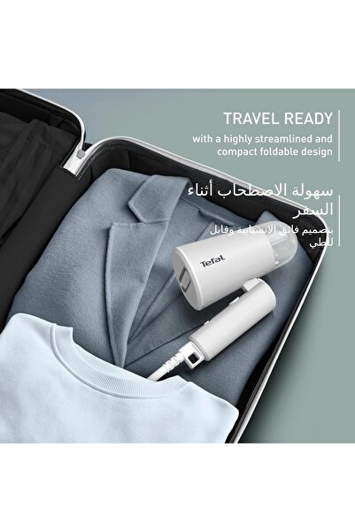 TEFAL Origin Travel Handheld Steamer | 1200W | 25-Second Heat-Up | Grey & White | DT1020G0