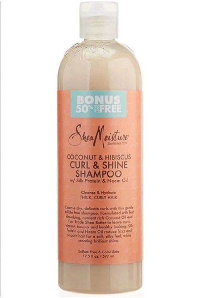 Shea Moisture شامبو شيا مويستشر للتحكم في تجعيد الشعر ولمعانه بجوز الهند والكركديه 577 مل