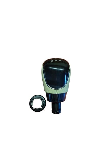 FVR Beige Color Leather Gear Shift Knob Compatible with Fiesta 2008-2017