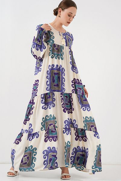 Bigdart 1947 فستان طويل منقوش - B.Lila