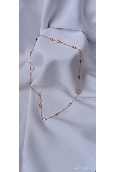 ARİ TAKI قلادة من الفولاذ على شكل أنبوب وردي