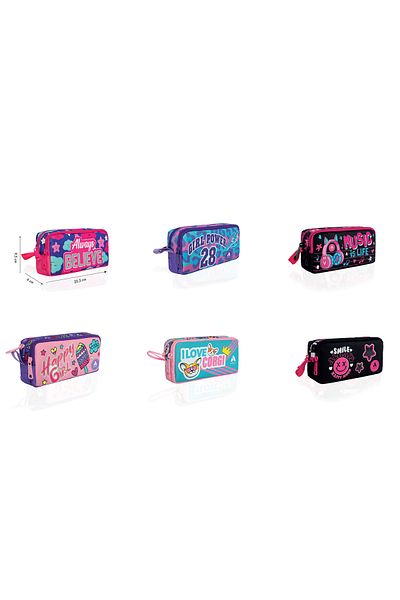 Adel Little Child Pencil Bag Girl Double Eye (Mixed Color Sent)