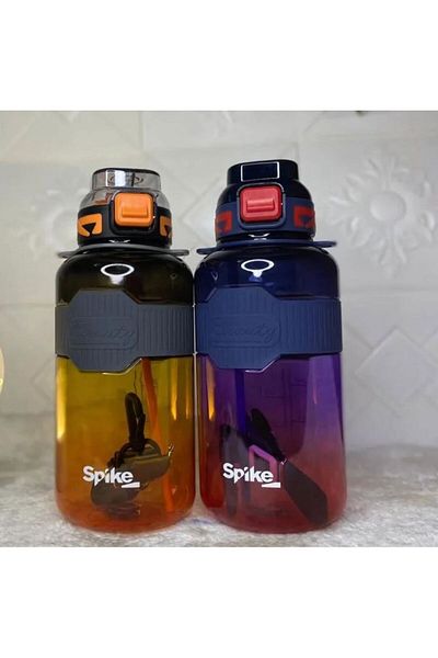 ACTIVEHOME - 1150ml Large Capacity Plastic Portable Sports Bottle Fitness Spike Beuty