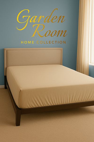 GARDEN ROOM Double Duvet Cover Set with Elastic Sheets Parem Beige
