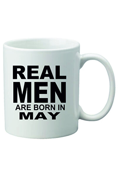OEM Εξατομικευμένη λευκή κούπα "Οι πραγματικοί άντρες γεννιούνται τον Μάιο", ...