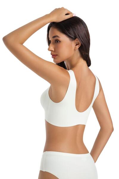 Bernato Laser Cut Seamless Gatherer Women's Bra – Non-Marking No-Show Seamless Sports Bra