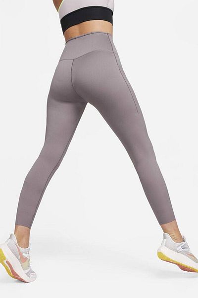 Nike Trainng Go Dri Fit Infinalock High Rise 7/8 Leggings 6 Pockets Recovery High Waisted Reflector