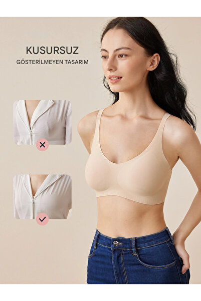 Bernato Γυναικείο σουτιέν χωρίς ραφή με κοπή με λέιζερ – Αθλητικό σουτιέν χωρίς ραφή χωρίς ίχνη