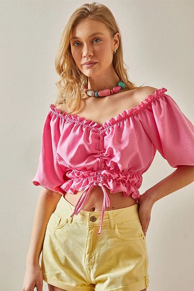 İKLİM LİFE Gathered Front Blouse