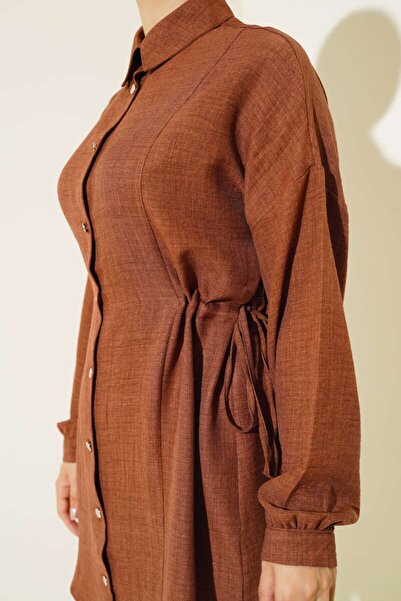 İKLİM LİFE Metal Buttoned Side Tie Tunic
